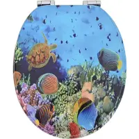 vidaXL Zacht-sluit toiletzitting 2 st Diep Zee Blauw 44 x 38 cm
