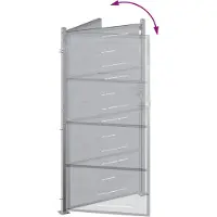 vidaXL Tuinpoort met slot Zilver 85 x 196 cm Roestvrij staal