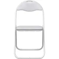 vidaXL Inklapbare stoel 8 st Kunstleer Wit 48 x 43,5 x 81 cm
