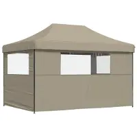 vidaXL Partytent Taupe 279 x 410 x 315 cm Oxford Stof