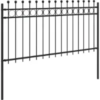 vidaXL Ringhek TILBURG 200 x 150 cm Gepoedercoat staal Zwart