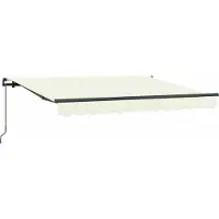vidaXL Uitschuifbare luifel Crème 250 x 200 cm Stof