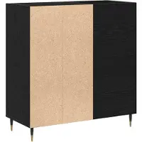 vidaXL Platenkast Zwart Eiken 85 x 38 x 89 cm Bewerkt hout