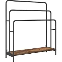 vidaXL Kledingrek met plank Oudhout 90 x 30 x 100,5 cm Bewerkt hout