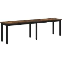 vidaXL Bank Rook Eik 160 x 35 x 45 cm Bewerkt hout