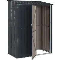 vidaXL Tuinhuisjes Antraciet 153,5 x 86 x 200 cm Metaal