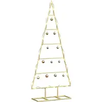vidaXL Metalen kerstboom Goud 90 cm Poedercoated staal