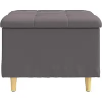 vidaXL Ottoman met opslag Grijs 60 x 60 x 45 cm Kunstleer
