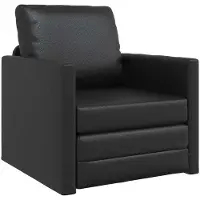 vidaXL Slaapbank vloermodel 2-in-1 112x174x55 cm kunstleer zwart