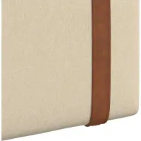 vidaXL Hangend hoofdbord Crème Antiek PU