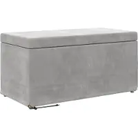 vidaXL Kruk Lichtgrijs 81 x 41 x 40 cm Velvet en Geengineerd Hout