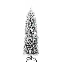 vidaXL Kunstkerstboom Groen 150 cm PVC en Staal en Kunststof