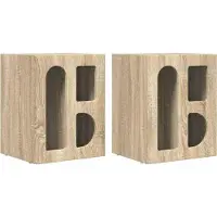 vidaXL Nachtkastje ELST 2 st Sonoma Eik 40 x 35 x 50 cm Bewerkt hout