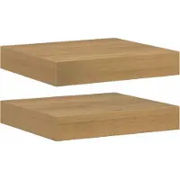 vidaXL Wandplank Muurmontage 2 st Bruin 23 x 23,5 x 3,8 cm