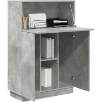 vidaXL Bureau Beton Grijs Bewerkt hout 71.5 x 31.5 x 106.5 cm