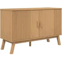 vidaXL Dressoir OLDEN 114x43x73,5 cm massief grenenhout bruin