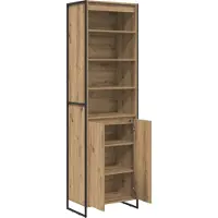 vidaXL Hoge Kasten Ambachtelijk Eiken 60 x 36 x 200 cm Bewerkt hout
