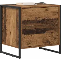 vidaXL Nachtkastje Oud Hout 50 x 39.5 x 50 cm Bewerkt hout