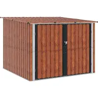vidaXL Fietsschuurtje 3 st Bruin 216 x 207 x 158 cm Metaal
