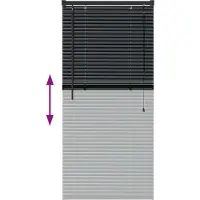 vidaXL Venetiaanse Jaloezieën Zwart 60 x 2,5 x 130 cm Aluminium