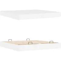 vidaXL Bedframe met matras Anders 2 st Wit PVC