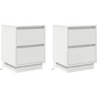 vidaXL Nachtkastje 2 st Wit 39 x 34,5 x 50 cm Bewerkt hout
