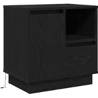 vidaXL Nachtkastje 2 st Zwart Eiken 50 x 34,5 x 50 cm. Bewerkt hout