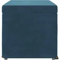 vidaXL Kruk Blauw 81 x 41 x 40 cm Velvet en Geengineerd Hout