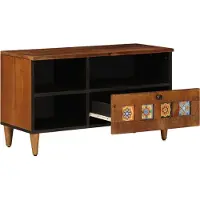 vidaXL TV Kast Walnotenhout 80 x 33 x 46 cm Massief Mango Hout
