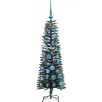 vidaXL Kunstkerstboom met 150 LED Groen 120 cm PVC en Plastic en Staal