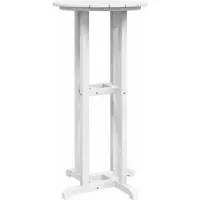vidaXL Bartafel Wit 55 x 55 x 107 cm Polyetheen