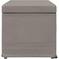 vidaXL Hocker, taupekleurig, 81 x 41 x 40 cm, bekleed met stof en gemaakt van spaanplaat