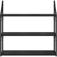 vidaXL Wandplank Muurmontage Zwart Eiken 80 x 21 x 78,5 cm