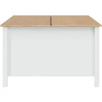 vidaXL Salontafel HILL, wit en honingbruin, 79,5 x 79,5 x 49 cm