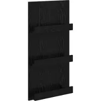 vidaXL Tijdschriftenrek Zwart Eiken 51 x 11 x 102 cm Bewerkt hout