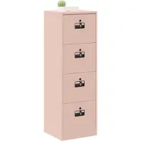 vidaXL Bestandkast met lade Roze 44 x 50 x 106.5 cm Koudgewalst Staal