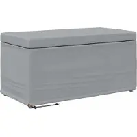 vidaXL Kruk Lichtgrijs 81 x 41 x 40 cm Stof en Geëngineerd Hout