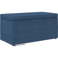 vidaXL Kruk Blauw 81 x 41 x 40 cm Stof en Geëngineerd Hout