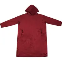 vidaXL Fleecevest met capuchon, bordeauxrood, maat S, van flanel