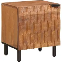 vidaXL Nachtkastje 2 st Bruin 40 x 33 x 46 cm Massief Mango Hout