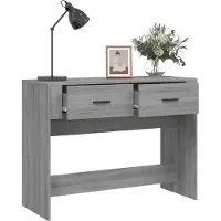 vidaXL Wandtafel 100x39x75 cm bewerkt hout grijs sonoma eikenkleurig