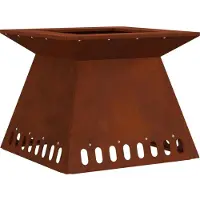 vidaXL Vuurkom Roestig 48 x 48 x 40 cm weervast staal