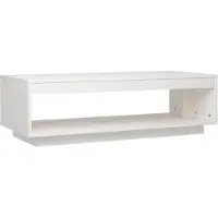 vidaXL Salontafel 110x50x33,5 cm massief grenenhout wit