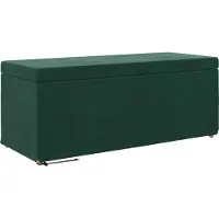 vidaXL Kruk Donkergroen 101 x 41 x 40 cm Velvet en Geengineerd Hout