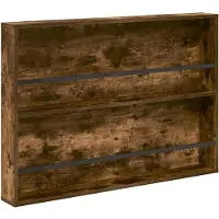 vidaXL Tijdschriftenrek met plank 2 st Gerookt eiken 100 x 12 x 70 cm