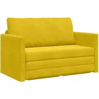 vidaXL - Slaapbank - Zonnebloemgeel - 124 - x - 71 - x - 78 - cm - Fluweel