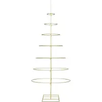 vidaXL Metalen kerstboom met standaard KUOPIO 210 cm Staal Goud