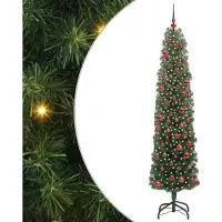 vidaXL Kunstkerstboom Groen 180 cm PVC en Staal en Kunststof