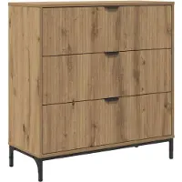 vidaXL Dressoir met lade Artisan Eiken 79,5 x 33 x 82 cm Bewerkt hout