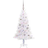 vidaXL Kunstkerstboom met 150 LED Wit 120 cm PVC en Staal